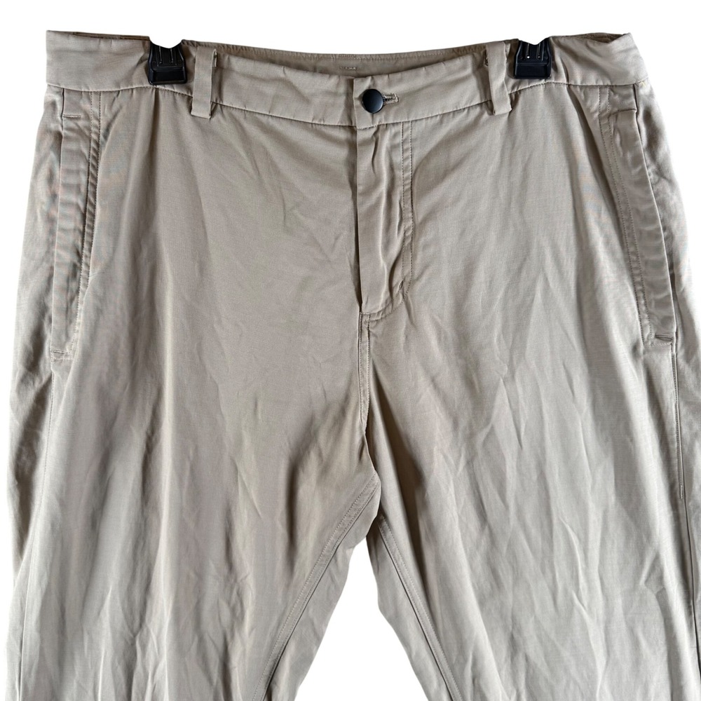 Lululemon‎ ABC Jogger 36 Tan Khaki Nylon Cotton Blend Athletic Pants E4